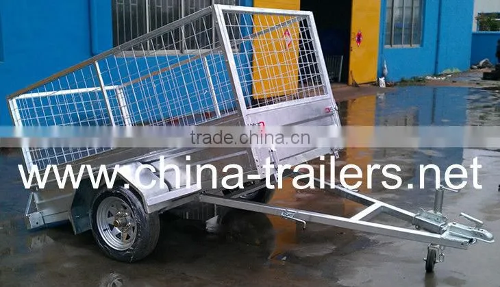 7X4 Galvanized Cargo Box Trailer Single Axle