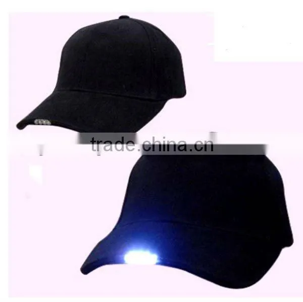 patent fiber optic LED flashing light caps and hats
