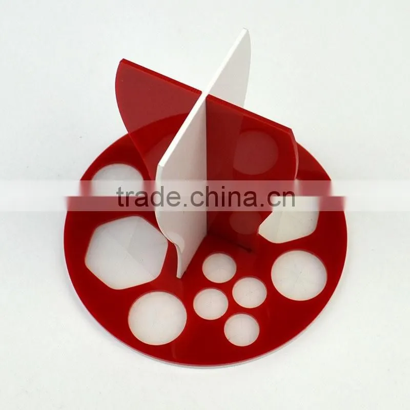Round Acrylic cool makeup brush frame brush rack drying