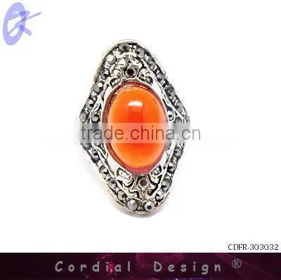 hot sale wholesale vintage style one big gem ring