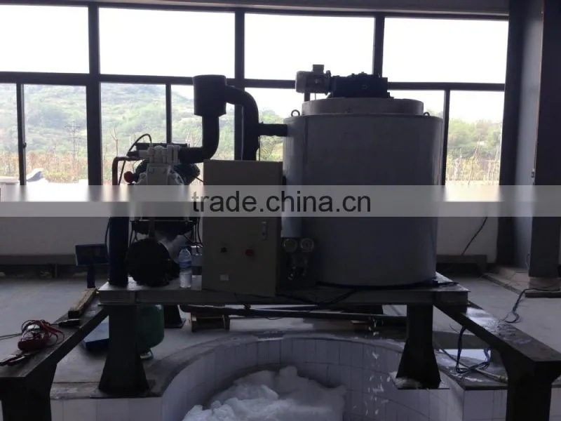 Stainless steel seawater flake ice machine for fishing vessel