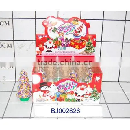 Funny Christmas toys for kids small pull toy milu deer cart with Santa