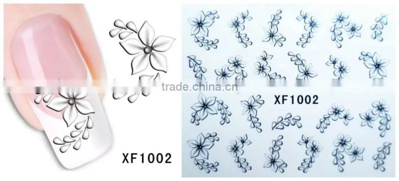2016 newest XF series water nail art sticker transfer printing water decals nail art decoration
