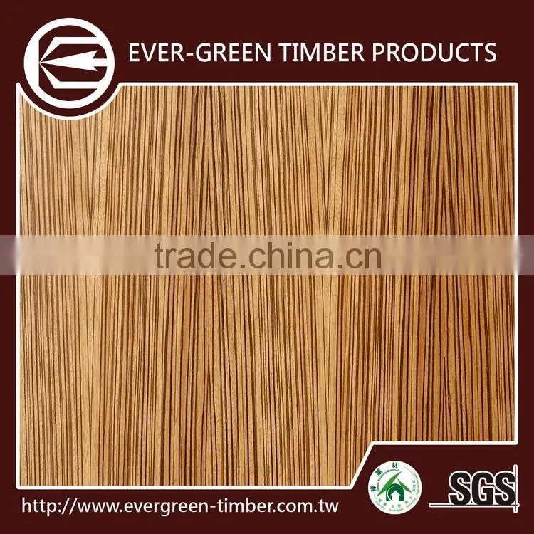lastest import zebrawood furniture plywood for interior decoration
