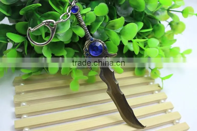 Online game weaponry equipped Keychain,cheap metal keychain,promotional Marketing gifts