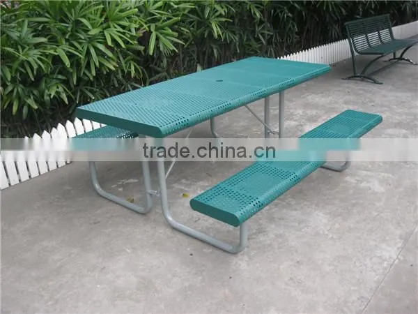 Outdoor table with umbrella hole outdoor pinic table