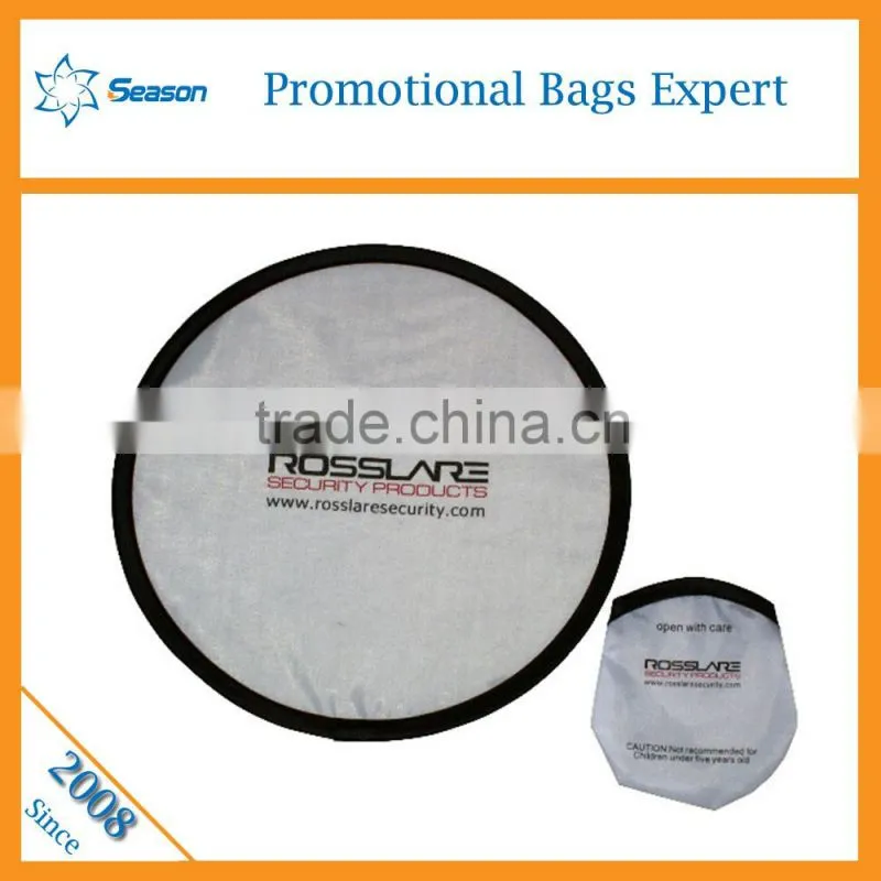 Wholesale foldable frisbee fan flying disc customised fabric frisbee Folding Pocket Frisbee