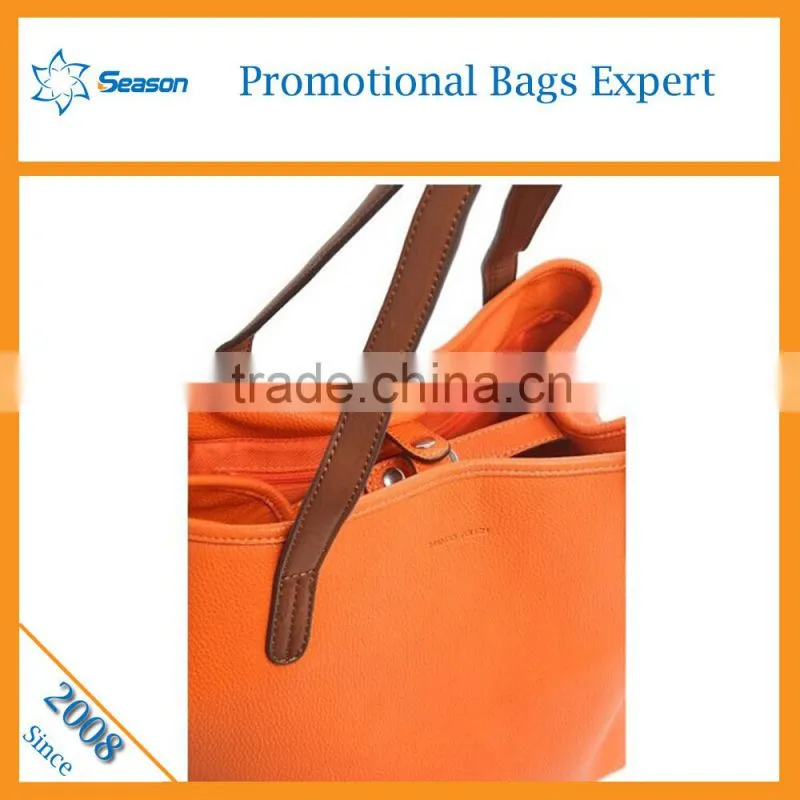 Simple women Pu tote bag for shopping wholesale handbag china