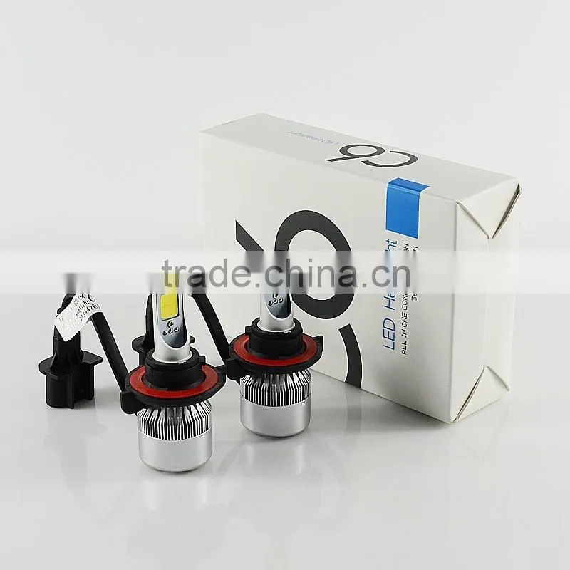 2016 Latest Led Headlight kit 30w Auto led H4 H8 H9 H11 COB chips headlight H4 9004 9005
