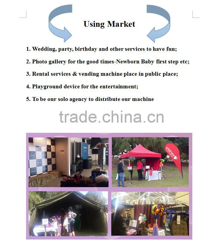 Factory professinal cheap 19" LCD touch screen photobooth party wedding kiosk portable photo book printing machine prices