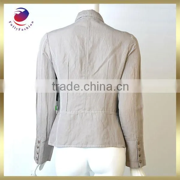 women blank custom woven jacket