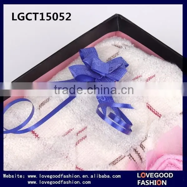 Box Rose Flower Shape Towel Cake/Wedding Cake Towels Sets