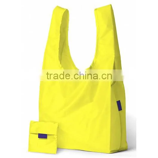 Recycle Tote Bags With High Quality Neon Yellow Nylon