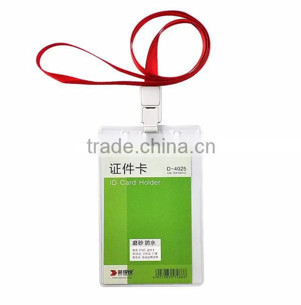 Clear PVC Badge Exhibition ID Card Case Holders