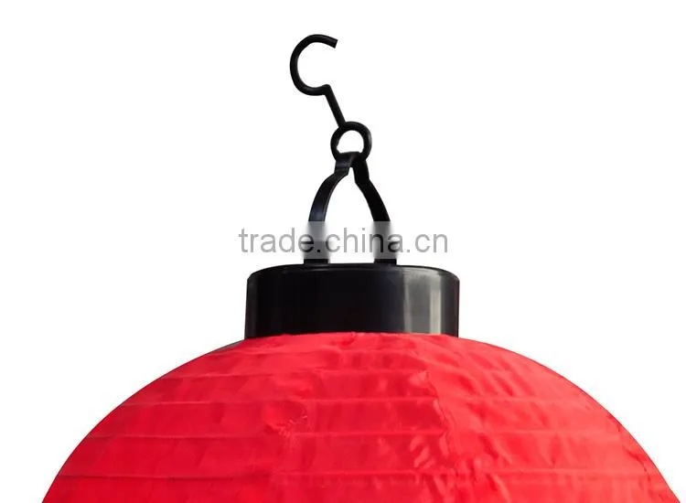 Lantern-shape red led garden light