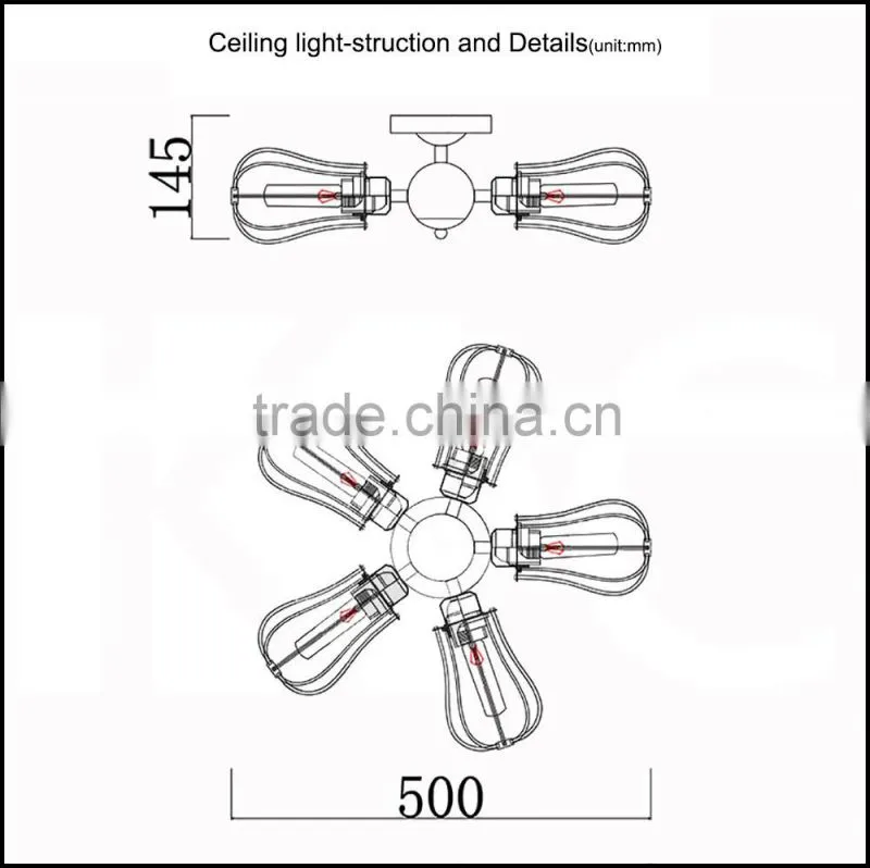 Ceiling light wall Lamp wall light Edison led bulb interior houseware led interior antique wall light