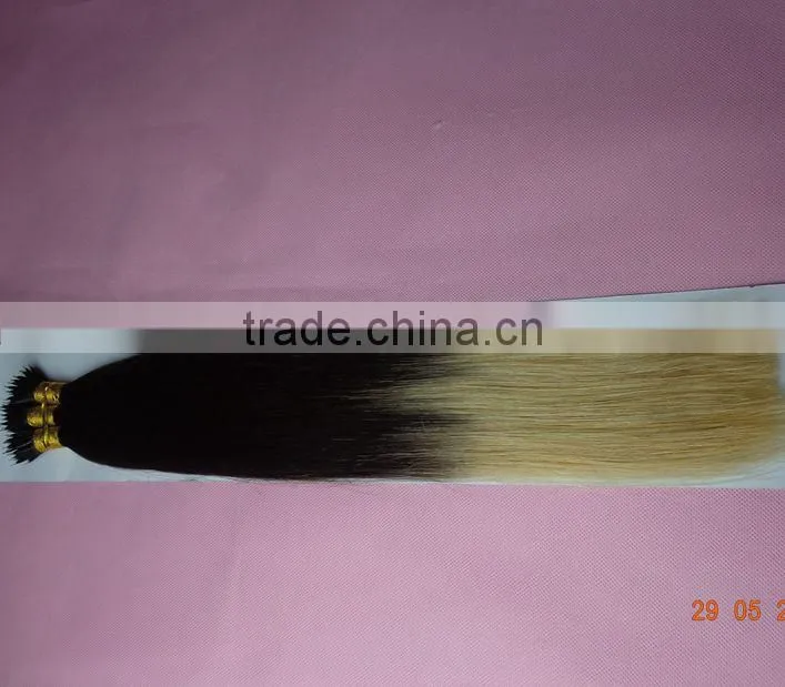 Nano ring virgin remy hair extension ombre bundles hair weaves two tone ombre colored hair weave bundles