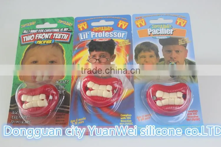 Baby silicone pacifier, funny pacifier