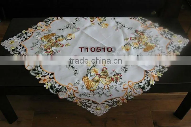 hot popular embroidery table cloth new design