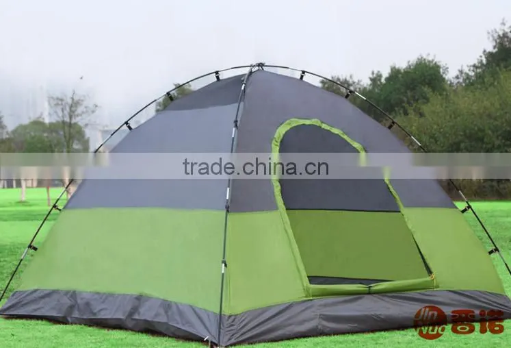 3 person Fiberglass Pole Double-door-layer camping tent