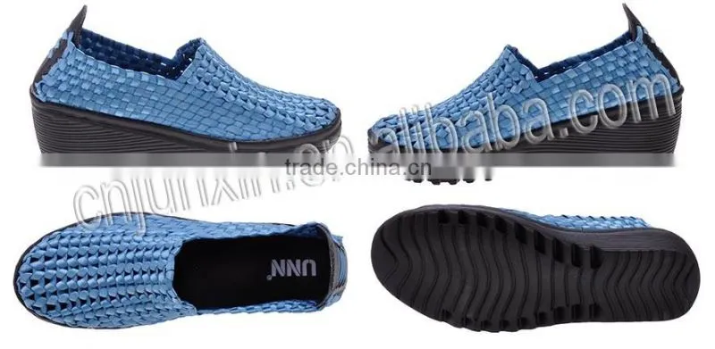 2016 China factory cheap wholesale woven elastic shoes weave shoes