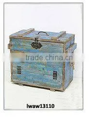 Handcraft Square Lid Vintage Galvanized Tin Storage Box
