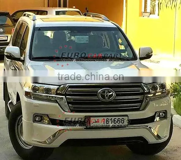 Hot sale! For 2016 LC body kits for Land Cruiser LC200 2016year Mid-east style PP front bumper and rear diffuser black&white