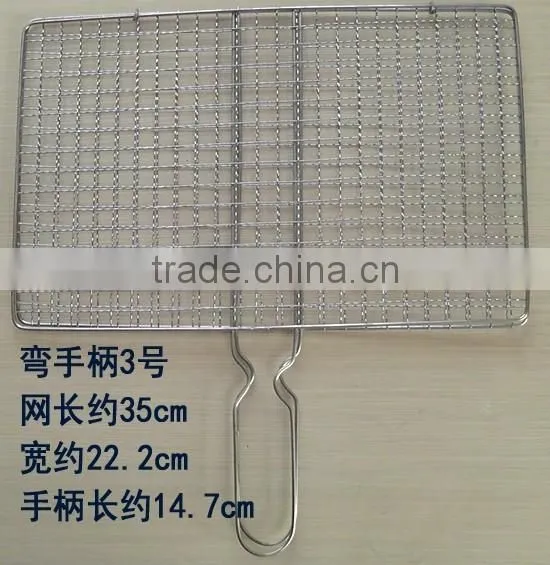 BBQ Fish net/ stainless steel fish net /fish barbecue grill netting
