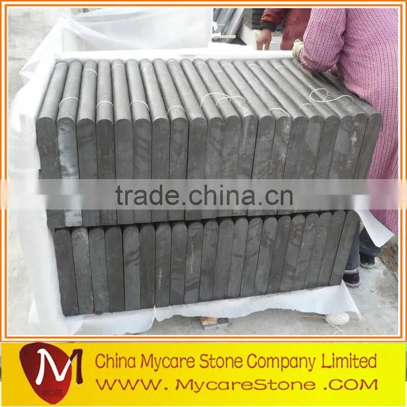 Garden paver flamed blue limestone