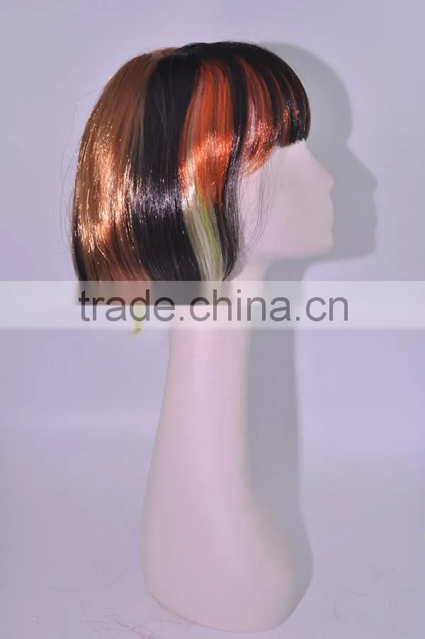 A022 factory colorful short bob hair wigs, synthetic hair cosplay/ party wigs in stock wholesale