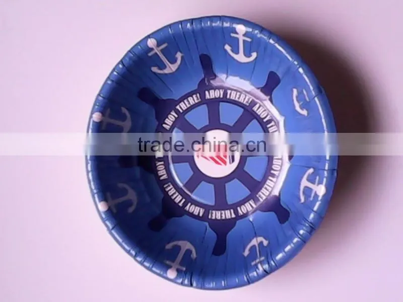 7" disposable logo printing rice paper water bowlrice paper water bowl