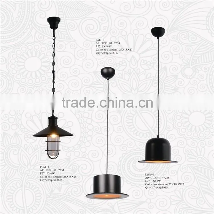 E27 Classic iron chain drop chandelier Vintage lighting fixure