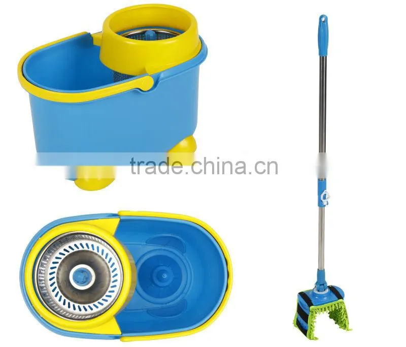 Mult-function 360 spin magic microfiber flat mop with wringer bucket