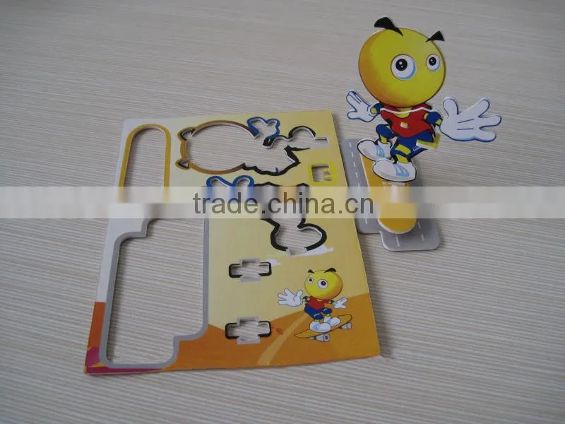 Eco-friendly animal plastic puzzle game card