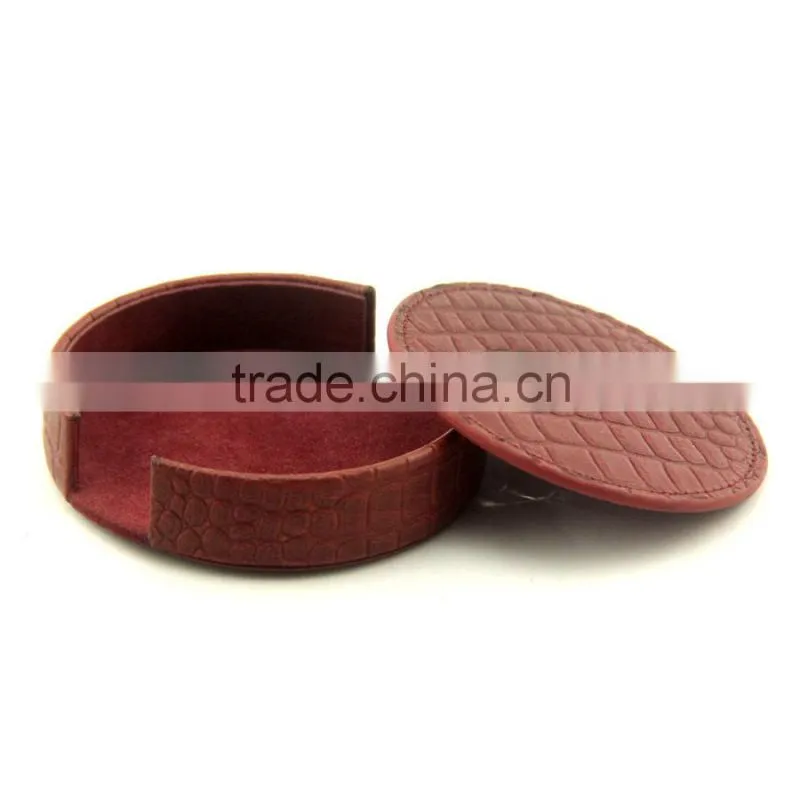round leather coaster wholesale