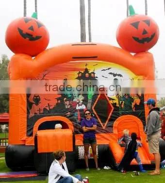 Inflatable Pumpkin Halloween 5-in-1 Bounce House combo