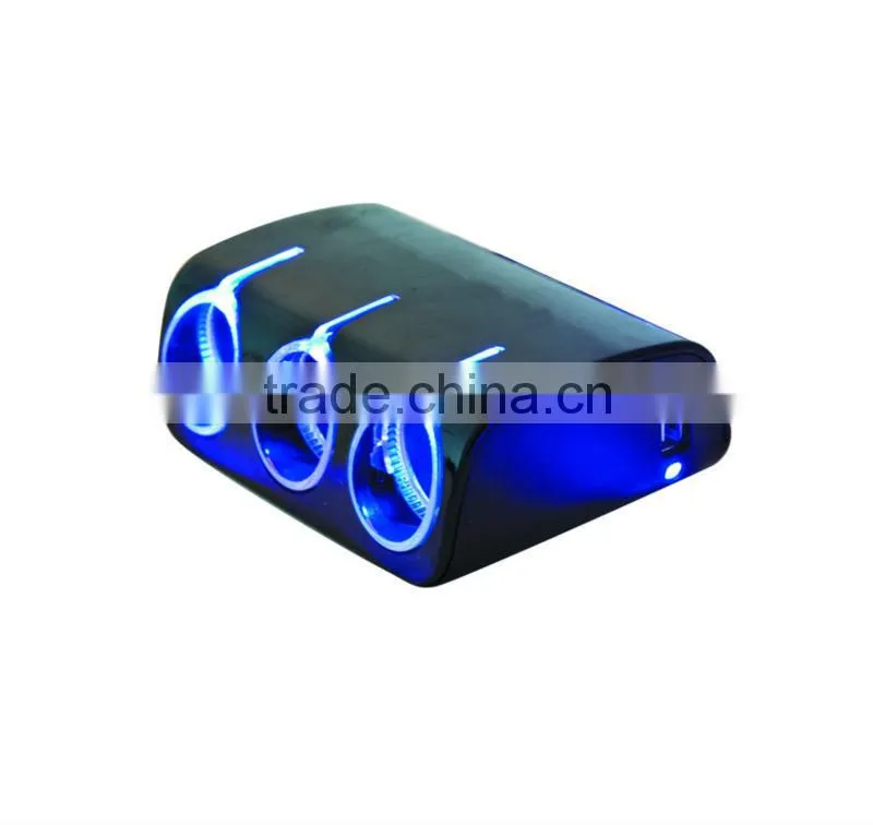 DC 12/24V 1 TO 3 CIGARETTE SOCKET with one USB