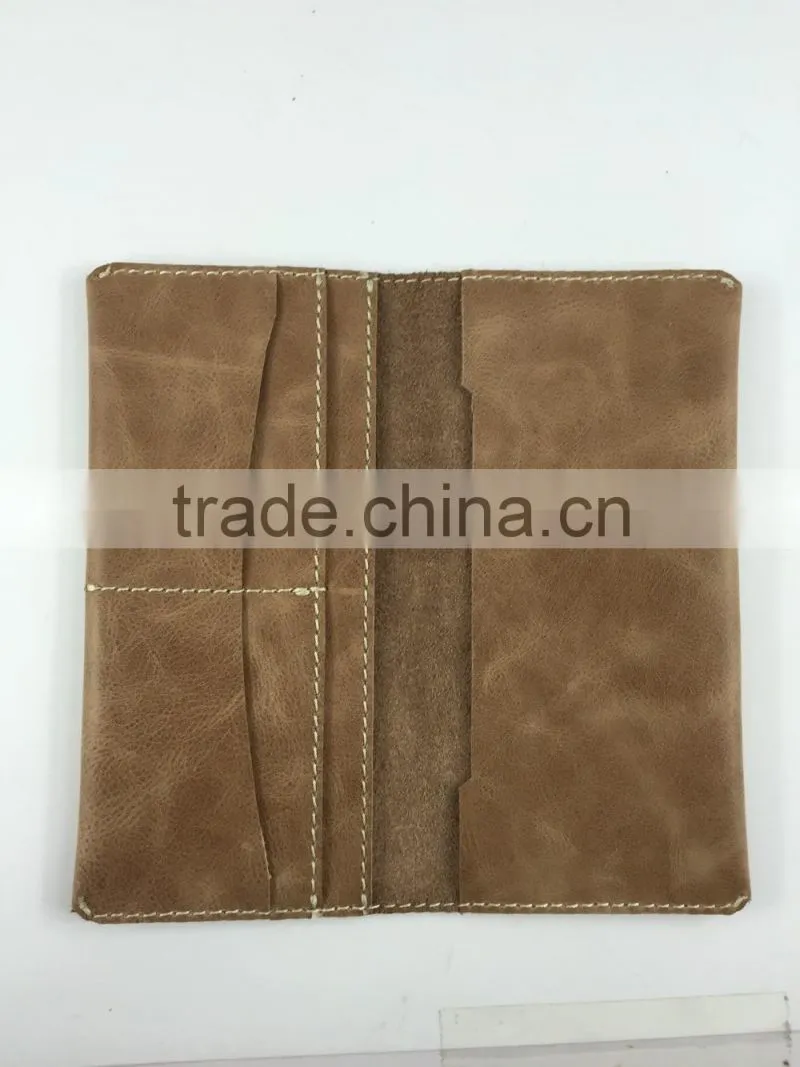 Hot Sales New Style Top Leather Wallet Cases for Universal mobile Phone with Many Card Slots and Money Slot.