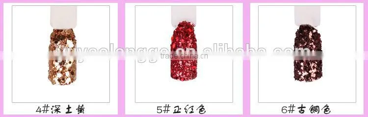12 color set for Manicure plum sequins beauty TIPS desgin sticker