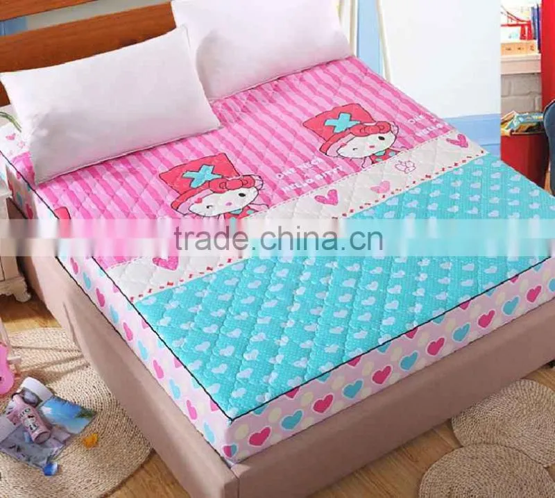 Cool Patterned TPU Laminated Waterproof WAterbed Mattress Pad