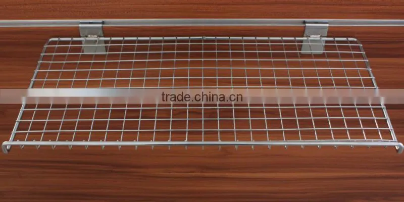 Supermarket Slatwall Wire Mesh Shelves