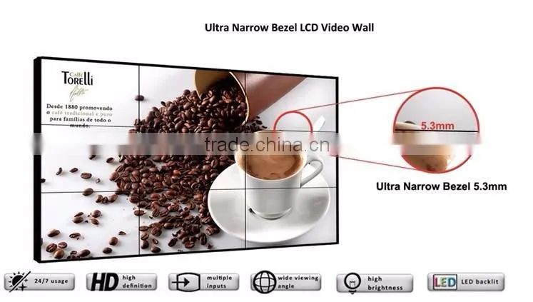 55 inch did samsung original lcd video wall 3.9mm bezel hdmi splitter 3840 x 2160 with global guarantee