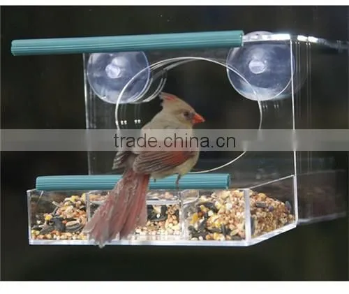Crystal clear Window Bird Feeder acrylic bird feeder