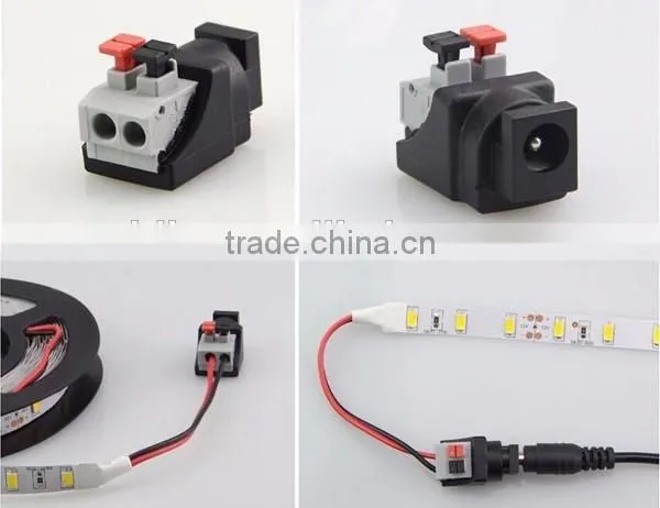 MALE 2.1MM X 5.5MM DC POWER CONNECTOR DIY SPRING CLAMP QUICK FIX