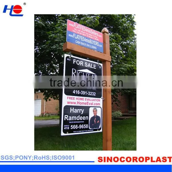 durable and resistance grease plastic fluted corona treated signboard