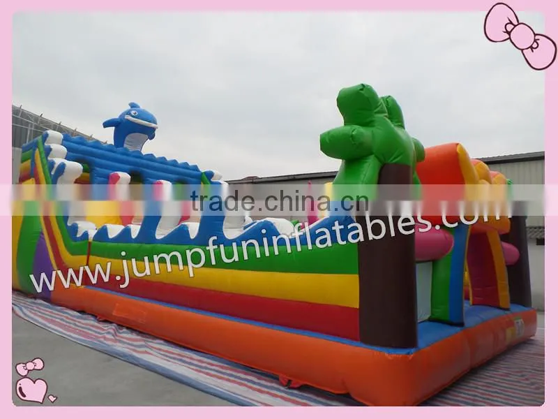 inflatable fun city supplier / PVC tarpaulin playground / large slide