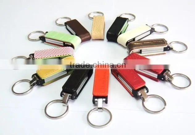 Best design colorful factory direct selling car usb flash drive Brand Custom Leather Can be printed logo