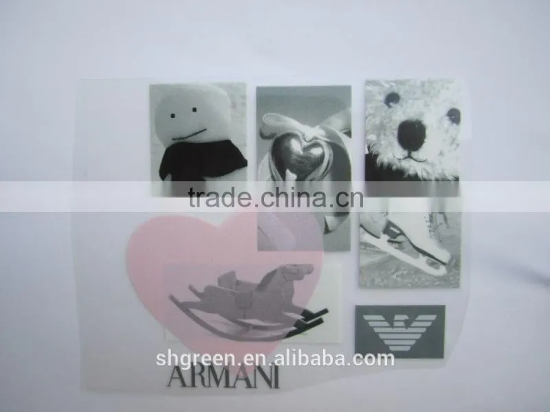 Soft flock logo thermal transfer sticker