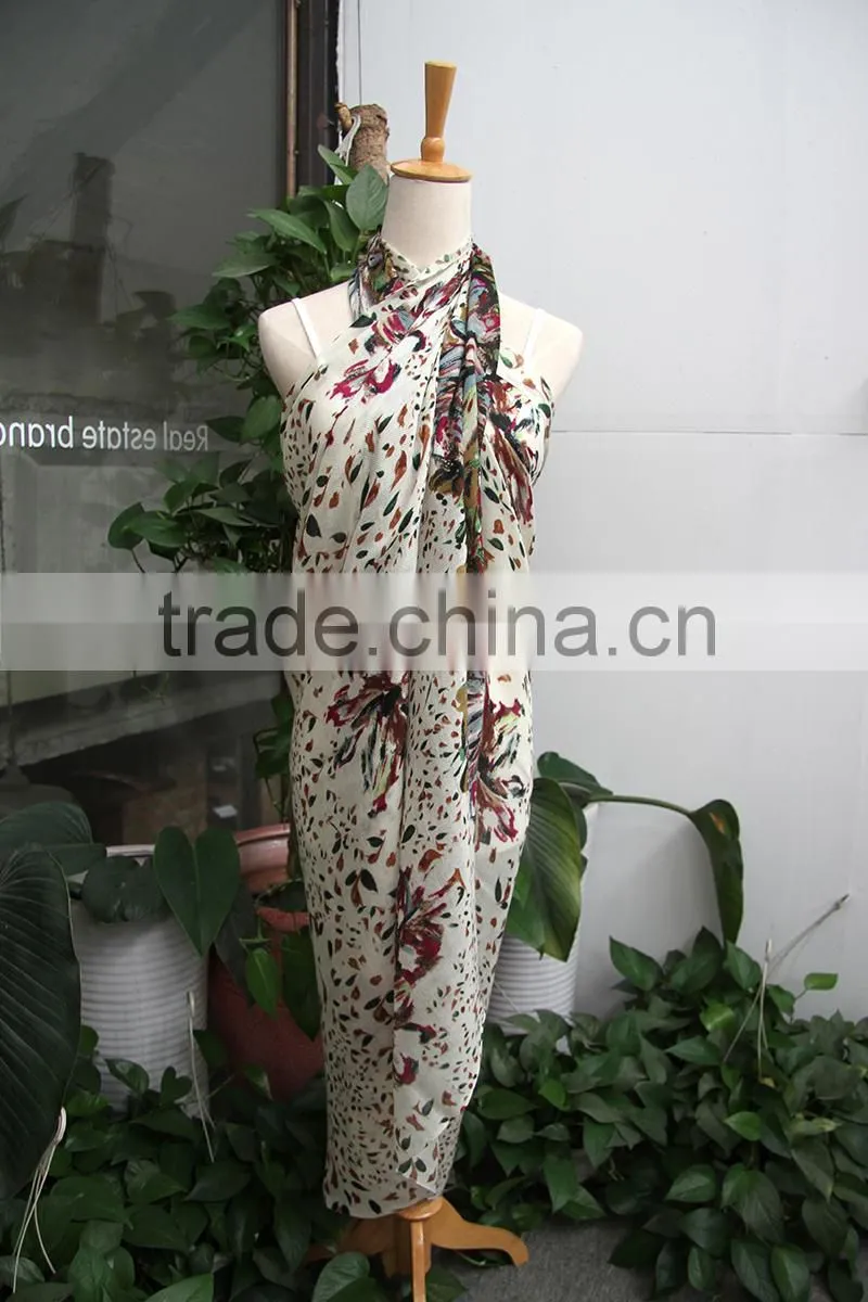Custom Winter Pashmina Screen Printing 100% Wool Women Scarf
