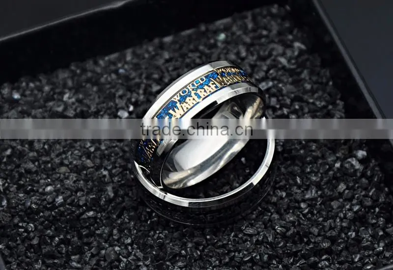 Factory Cheap Stainless Steel Sticker Ring Punk Wide Wedding Band for men Jewelry